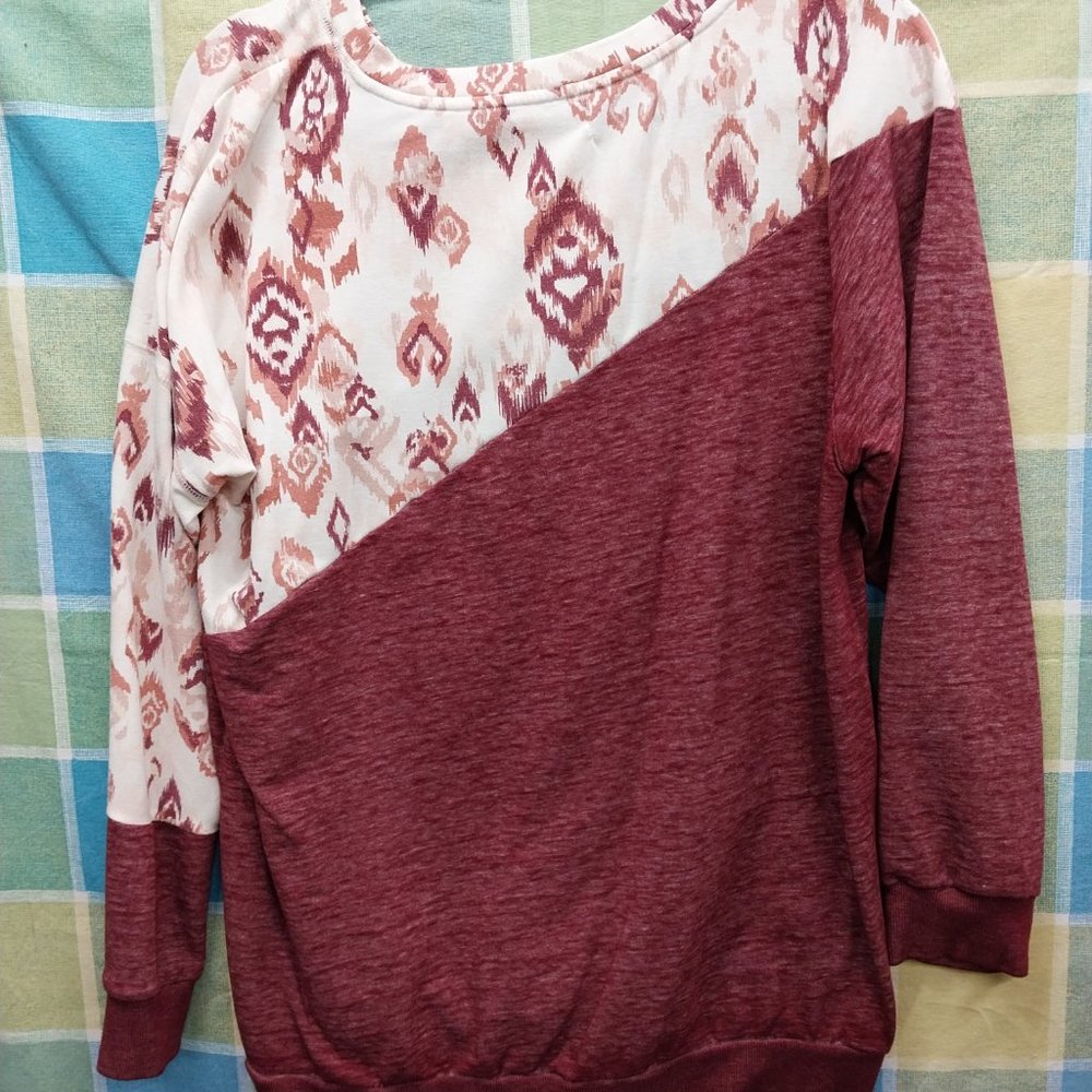 2468 Jeaniemade Size XL Upcycled Stretch Crewneck Tunic Top - Picture 5 of 5